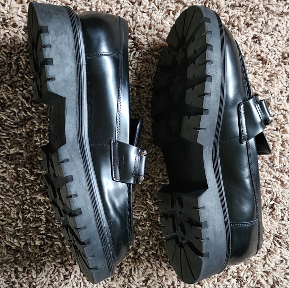 Marc Fisher LTD Leather Platform Loafers - Picture 5 of 8